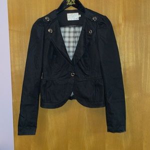 Dynamite | vintage cotton blend black lined blazer | size 5